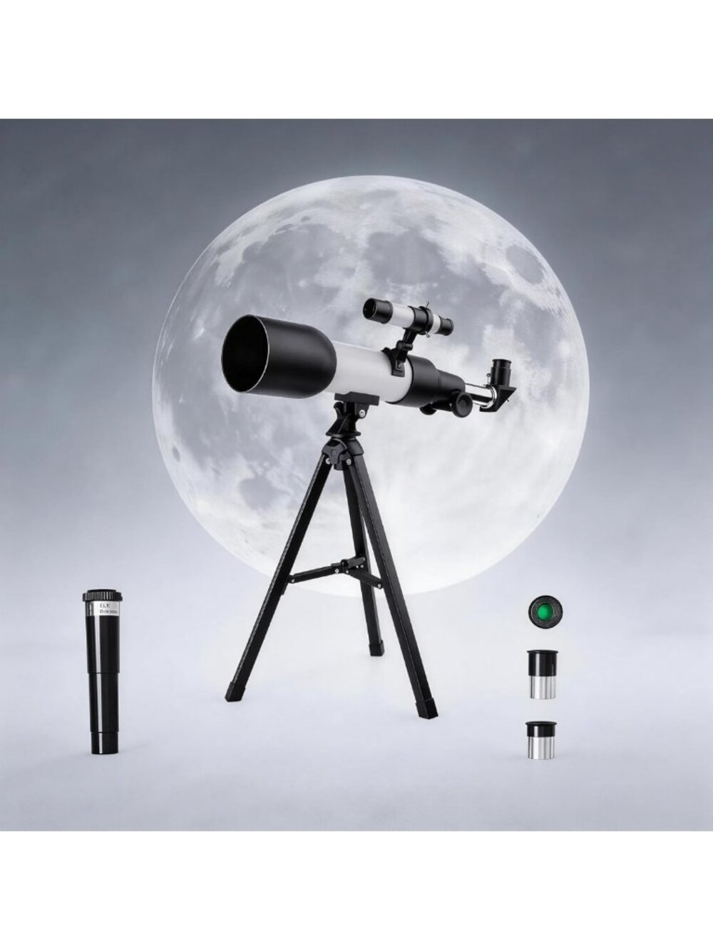70mm Aperture Refractor Telescope for Beginners - AZ Mount, Tripod & Phone